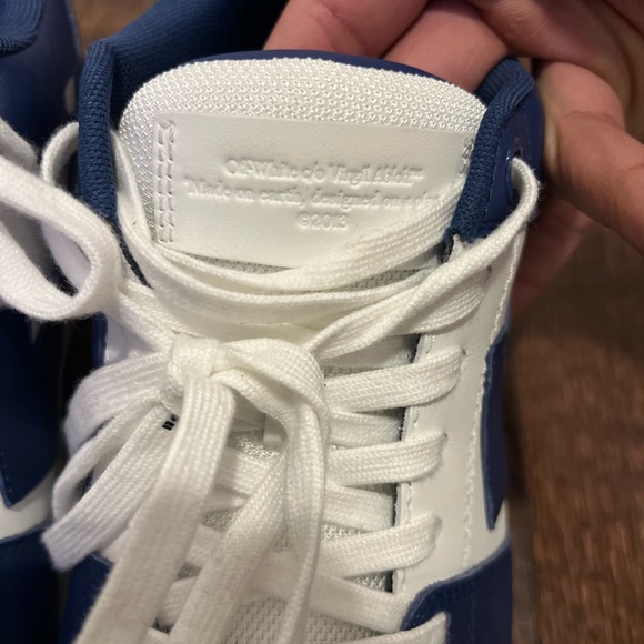 OFF-WHITE Out Of Office "OOO" Low Tops Dark Blue White - Picture 6 of 7